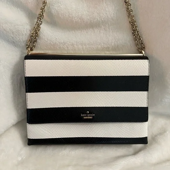 Kate spade embossed leather bag - chic black and white - Picture 13 of 13